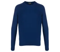 Kaschmirpullover mit Rollkragen - Blau