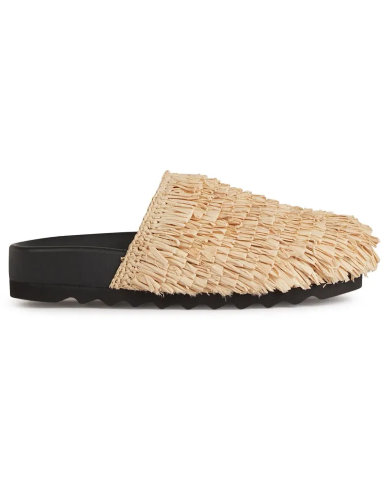 Stella McCartney Mules aus Raffiabast - Nude Nude