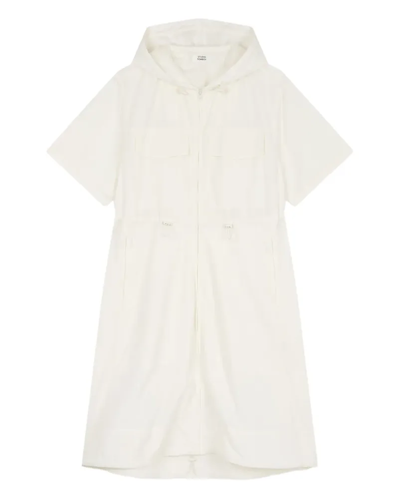 STUDIO TOMBOY hooded short-sleeve mini dress - Weiß Weiß