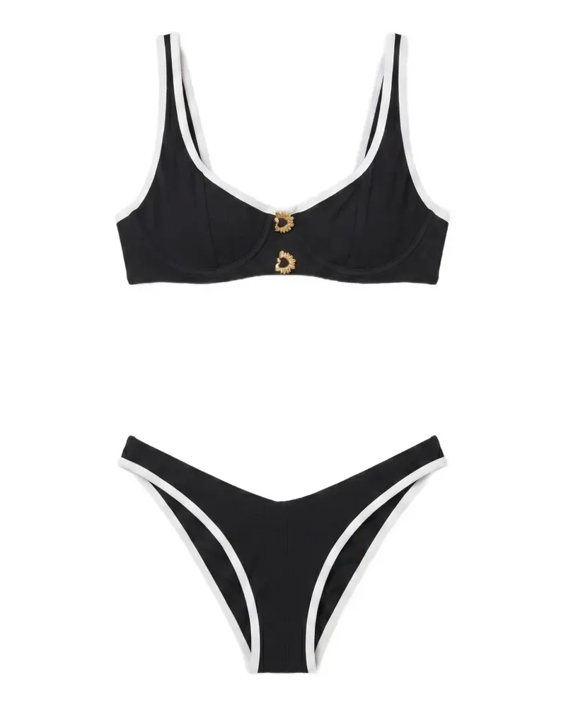 MOEVA Irene contrast-trim bikini - Schwarz Schwarz