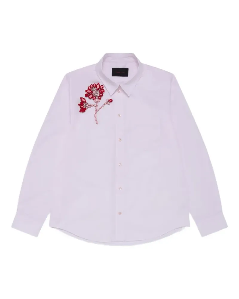 Simone Rocha Hemd mit Perlenverzierung - Rosa Rosa