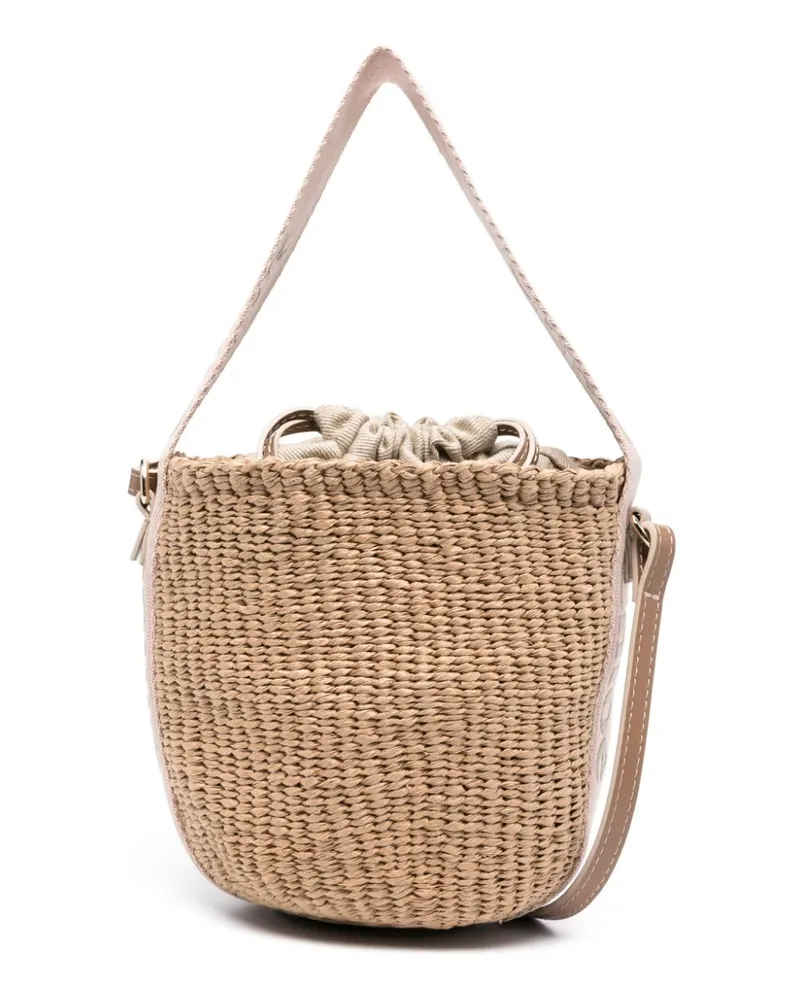 Chloé Kleine Woody Korbtasche - Braun Braun