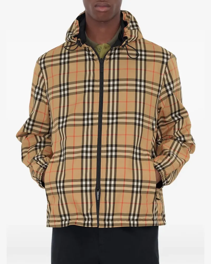 Burberry reversible Check hooded jacket - Nude Nude
