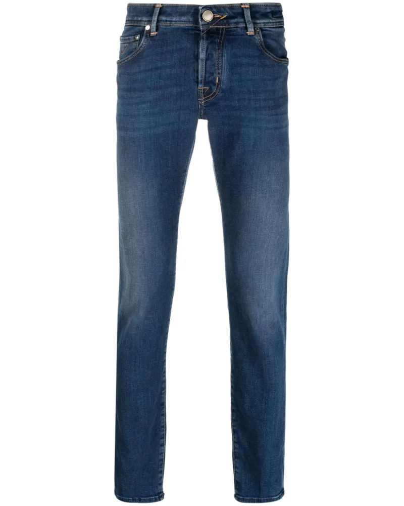 Jacob Cohën Skinny-Jeans mit Stone-Wash-Effekt - Blau Blau