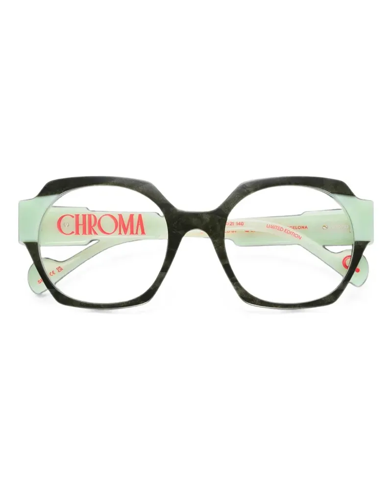 Etnia Barcelona Chroma N04 Brille mit geometrischem Gestell - Grün Grün