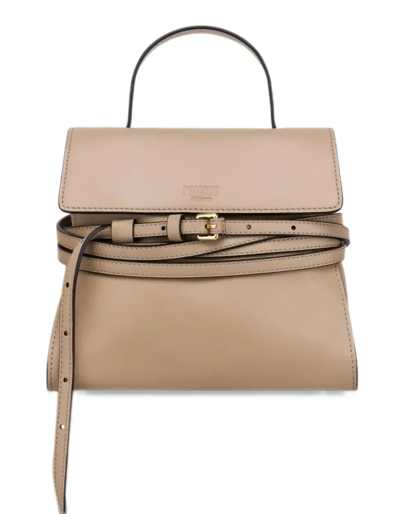 Moschino Schultertasche aus Leder - Weiß Weiß