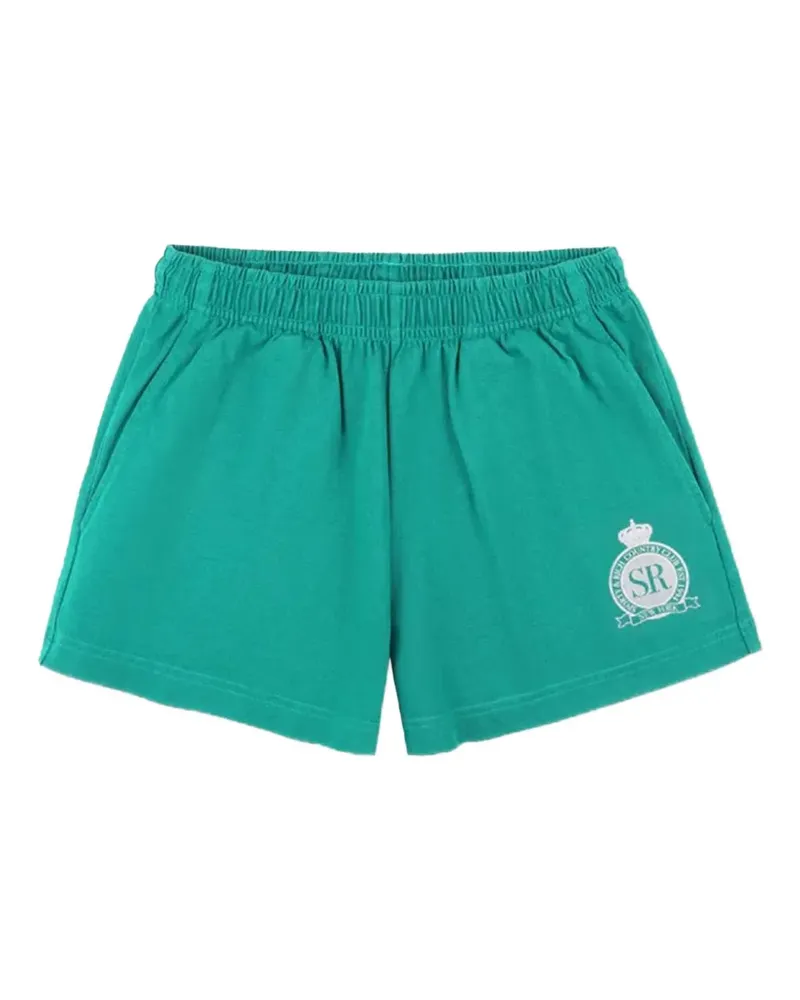 SPORTY & RICH Shorts mit elastischem Bund - Grün Grün