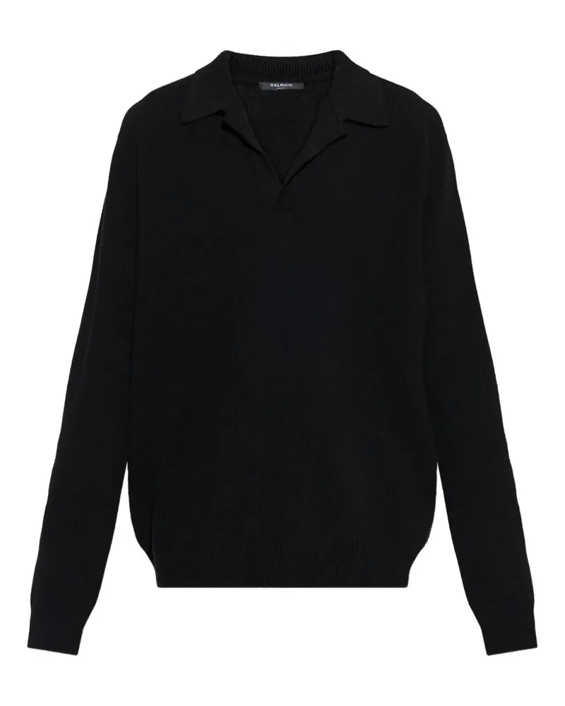 Balmain Pullover mit Kragen - Schwarz Schwarz