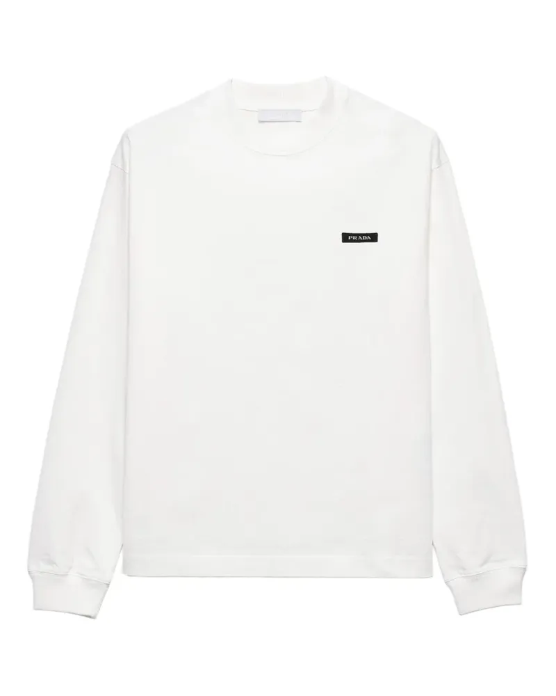 Prada long-sleeved cotton T-shirt - Weiß Weiß