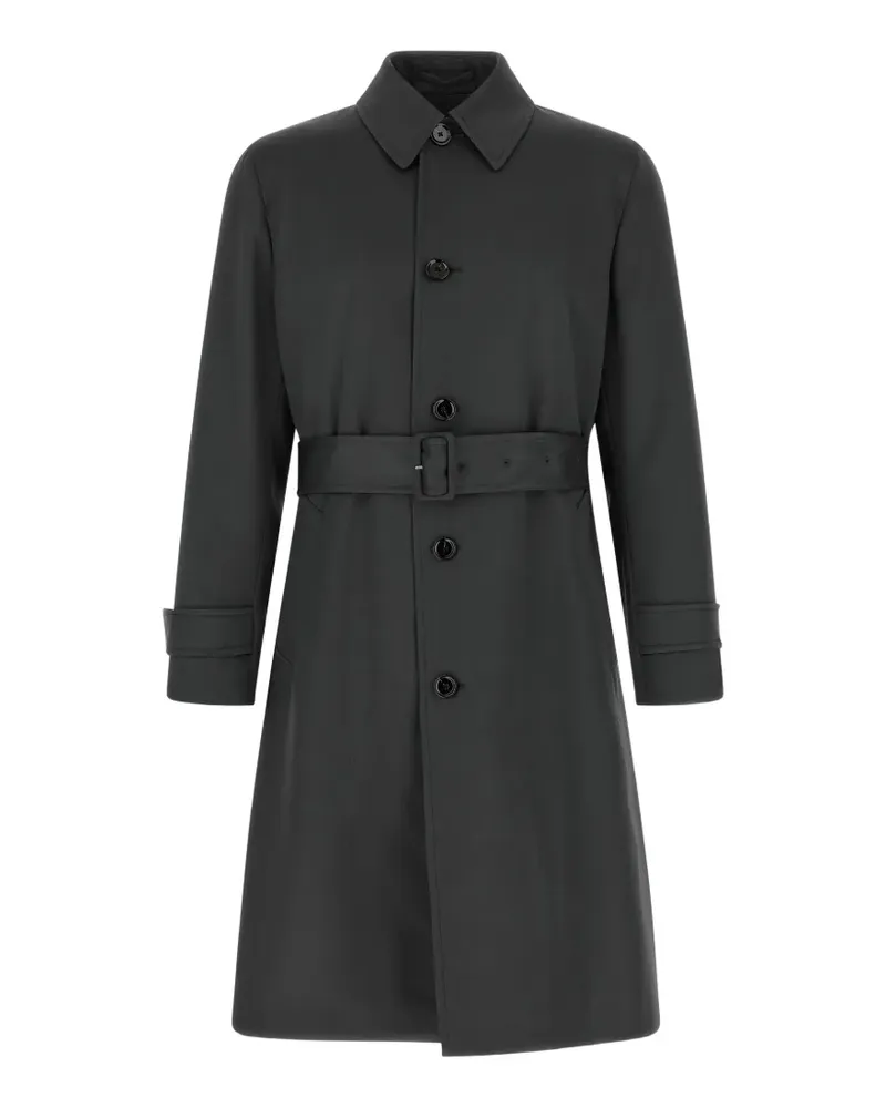 LARDINI Einreihiger Trenchcoat mit Gürtel - Schwarz Schwarz