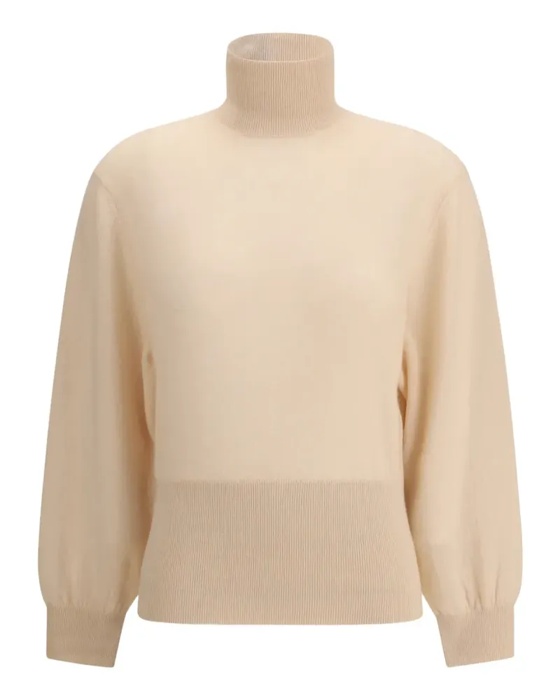 Loro Piana Camino funnel-neck ribbed sweater - Nude Nude