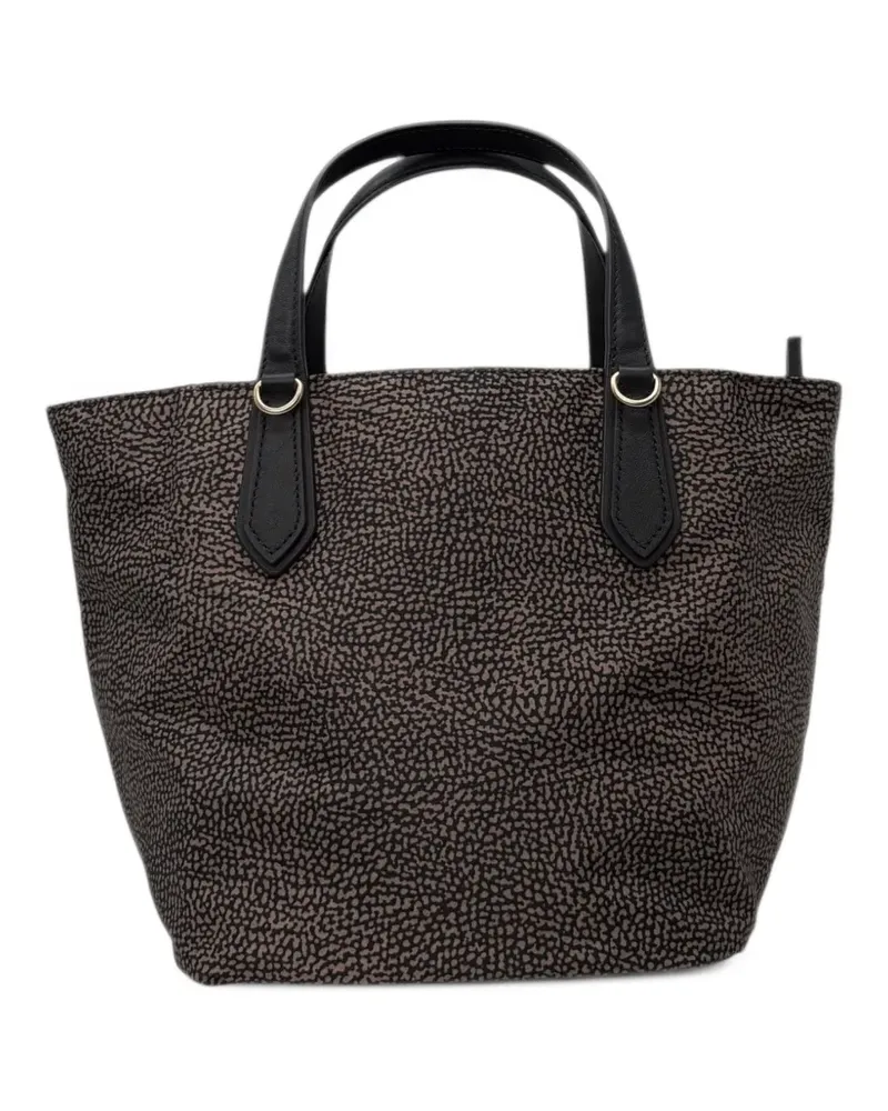 Borbonese O.P. print tote bag - Braun Braun