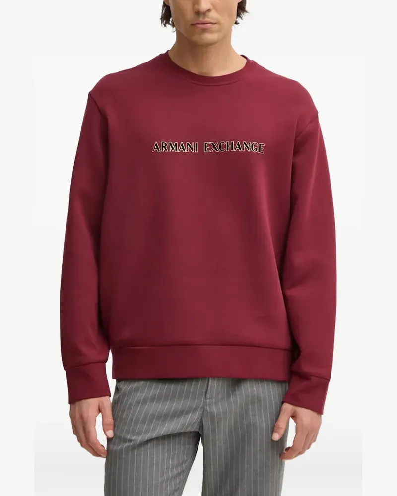 Armani Exchange Pullover mit Logo-Detail - Rot Rot