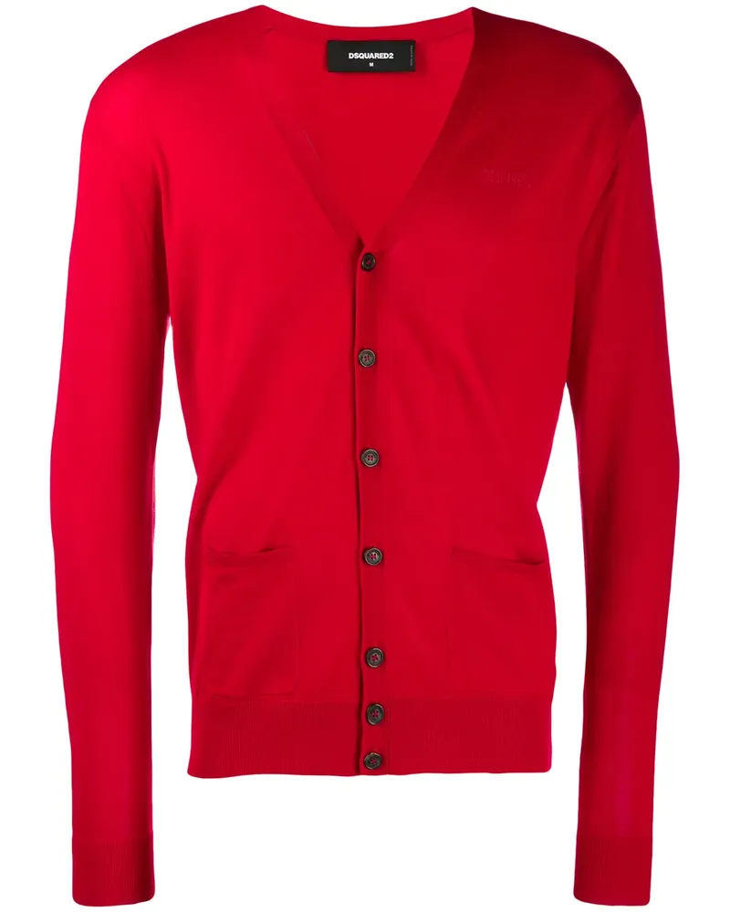 Dsquared2 Cardigan mit schmalem Schnitt - Rot Rot