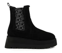 Skylar Plateau-Stiefeletten mit Logo - Schwarz