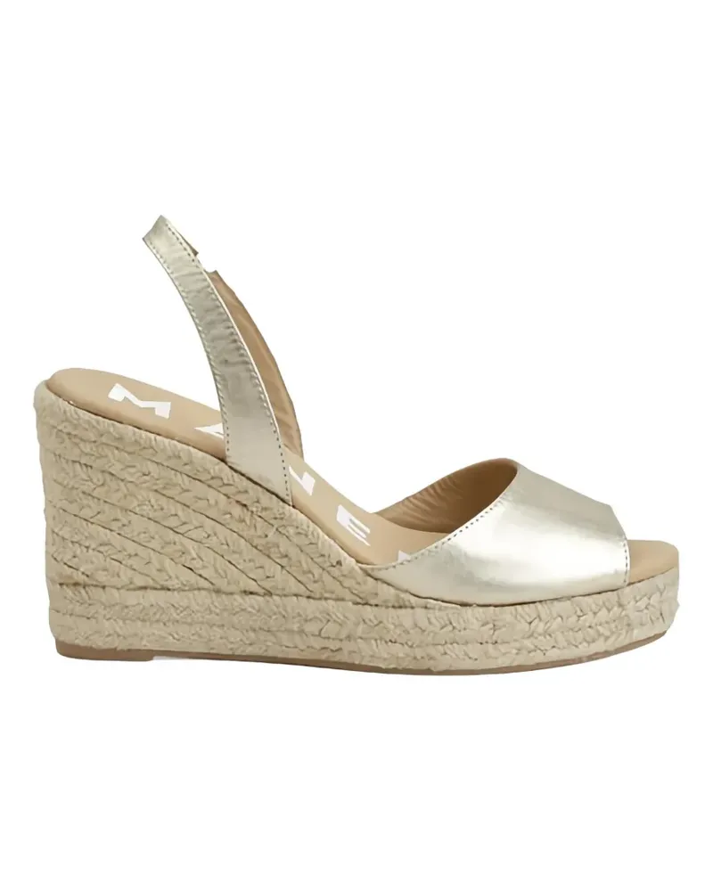 Manebí metallic-leather slingback espadrilles - Gold Gold