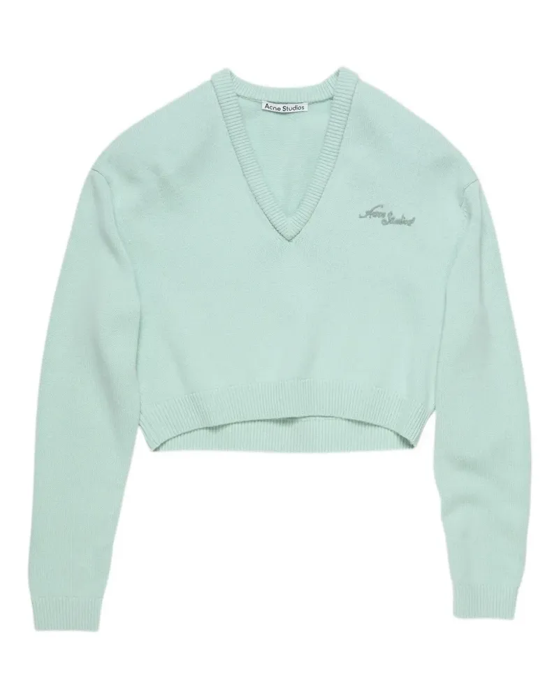 Acne Studios Sweatshirt mit V-Ausschnitt - Grün Grün