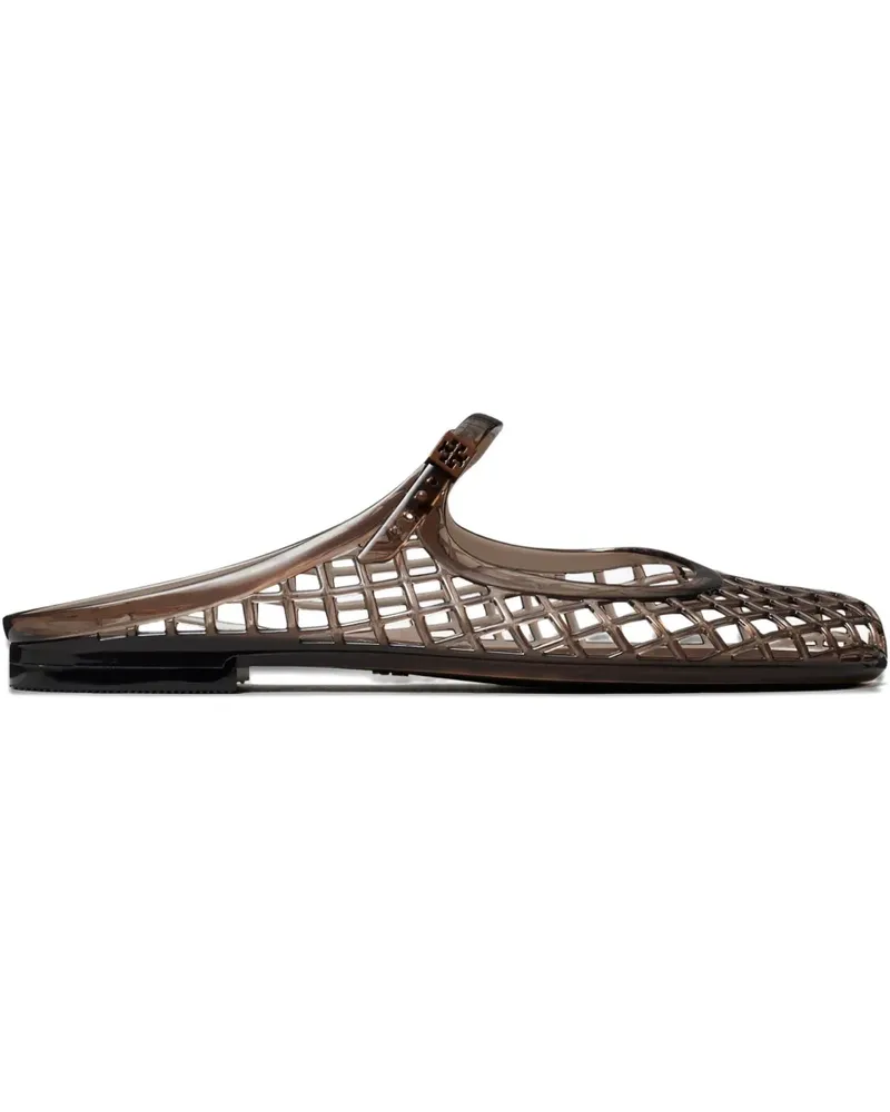 Tory Burch Perforierte Pantoletten - Braun Braun