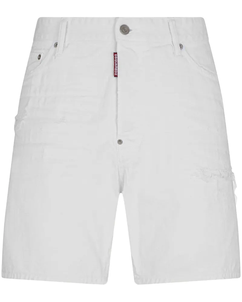 Dsquared2 Shorts mit White Bull-Logo - Weiß Weiß