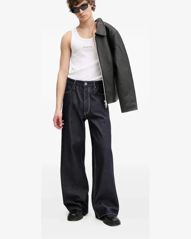 G-STAR RAW Long Pocket Jeans mit Kontrastnähten - Blau Blau