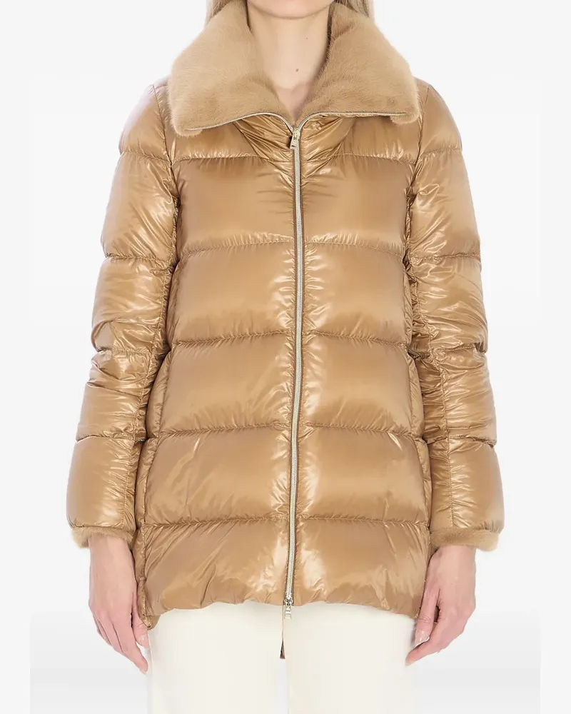 Herno zip-up puffer jacket - Nude Nude