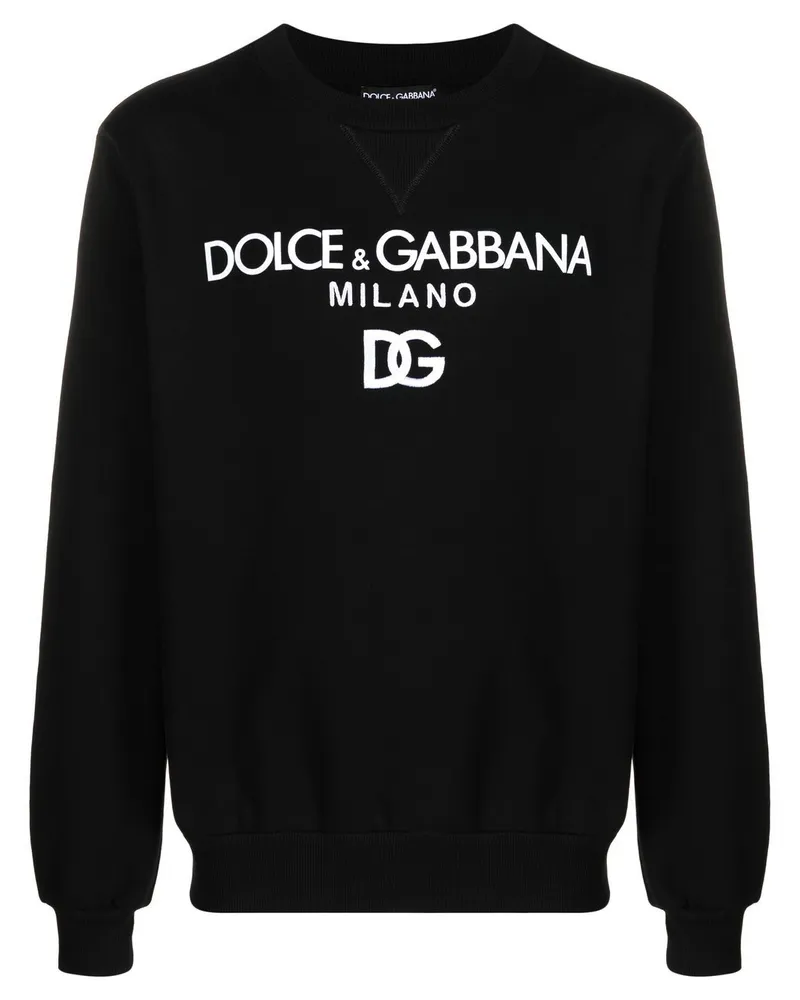 Dolce & Gabbana Sweatshirt mit Logo-Stickerei - Schwarz Schwarz