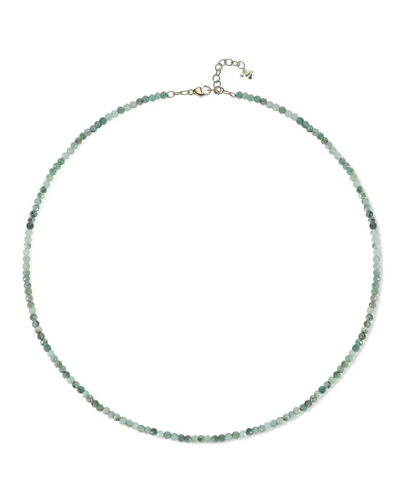 MATEO 14kt Gelbgoldhalskette mit Smaragd - Grün Grün