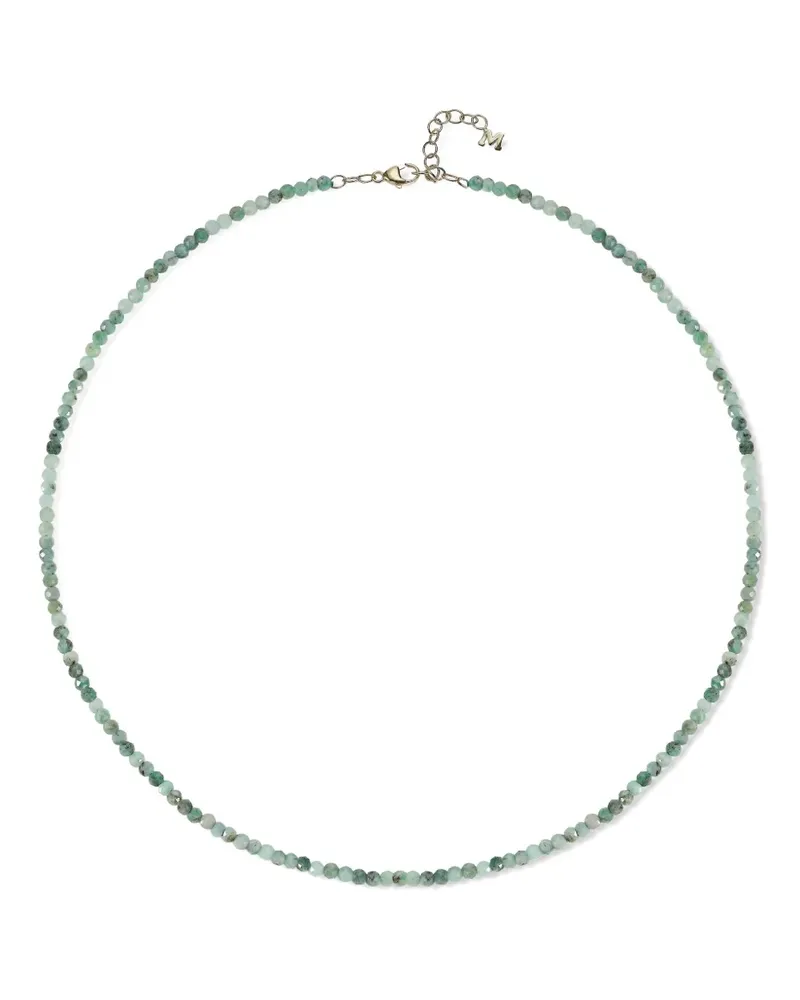 MATEO 14kt Gelbgoldhalskette mit Smaragd - Grün Grün