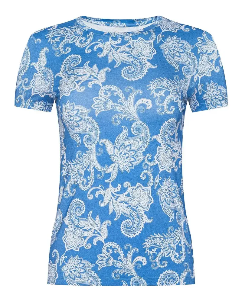 L'Agence Ressi paisley print T-shirt - Blau Blau