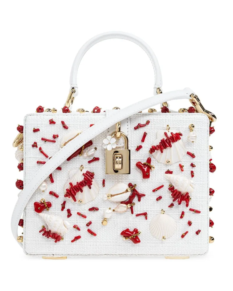 Dolce & Gabbana Dolce Box Tote Bag mit Muschelapplikation - Weiß Weiß
