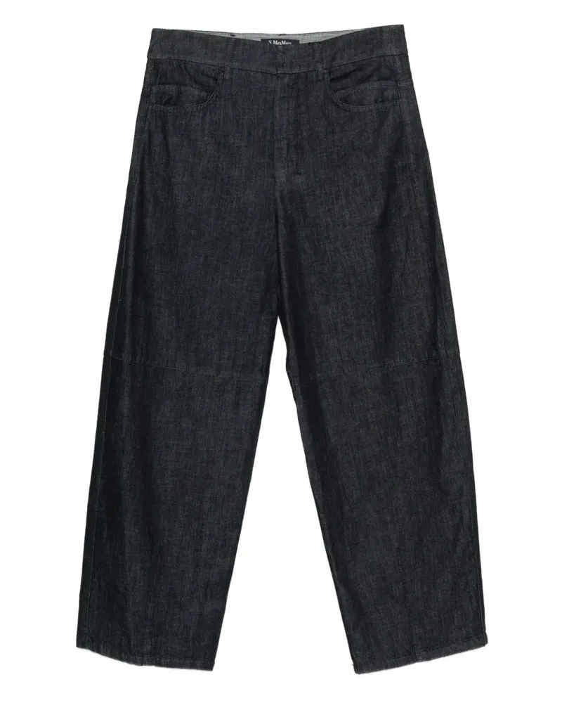 Max Mara Jeans mit weitem Bein - Blau Blau