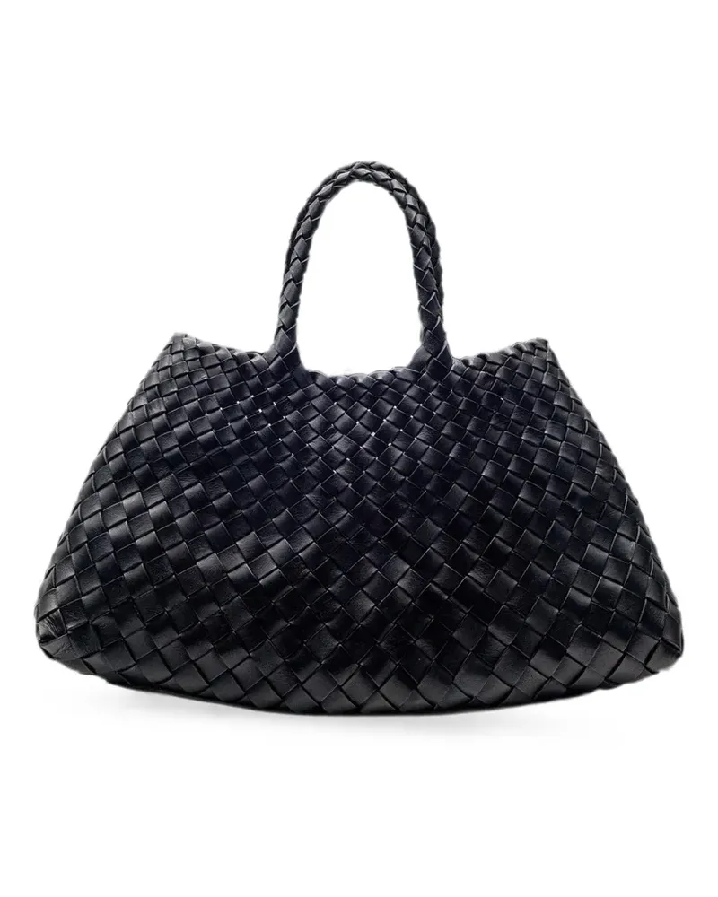 Dragon Diffusion Santa Croce woven tote bag - Schwarz Schwarz