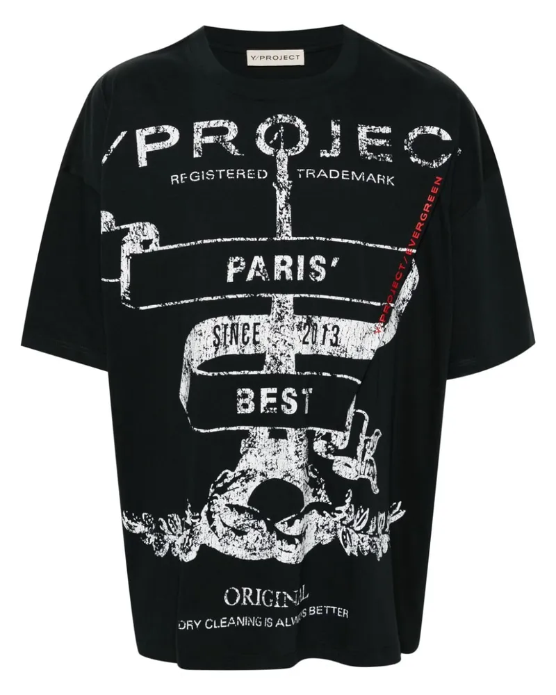 Y/PROJECT Evergreen T-Shirt - Schwarz Schwarz