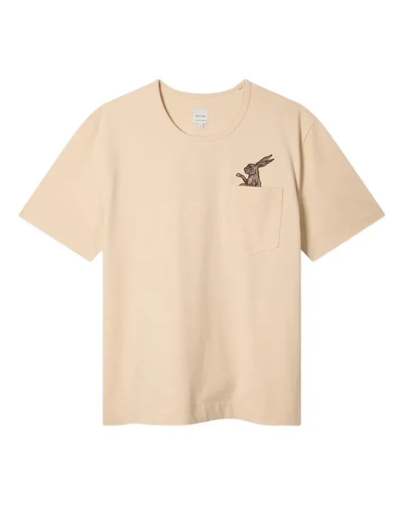 Paul Smith T-Shirt mit Hasentasche - Nude Nude