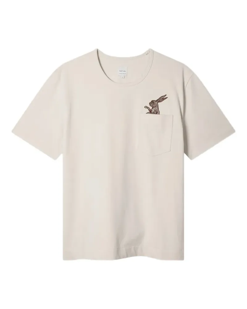 Paul Smith T-Shirt mit Hasentasche - Nude Nude