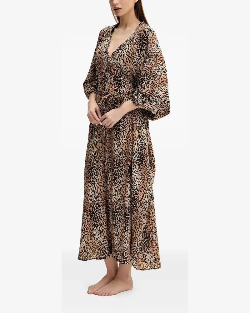 Melissa Odabash Bonnie Kaftan mit Leoparden-Print - Nude Nude
