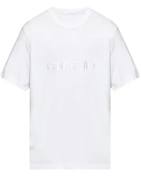 Helmut Lang T-Shirt mit Logo-Stickerei Weiß