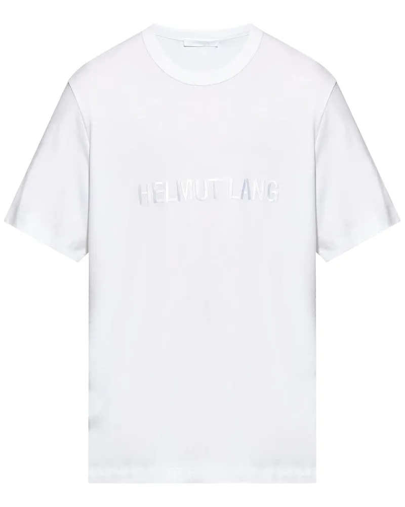 Helmut Lang T-Shirt mit Logo-Stickerei Weiß