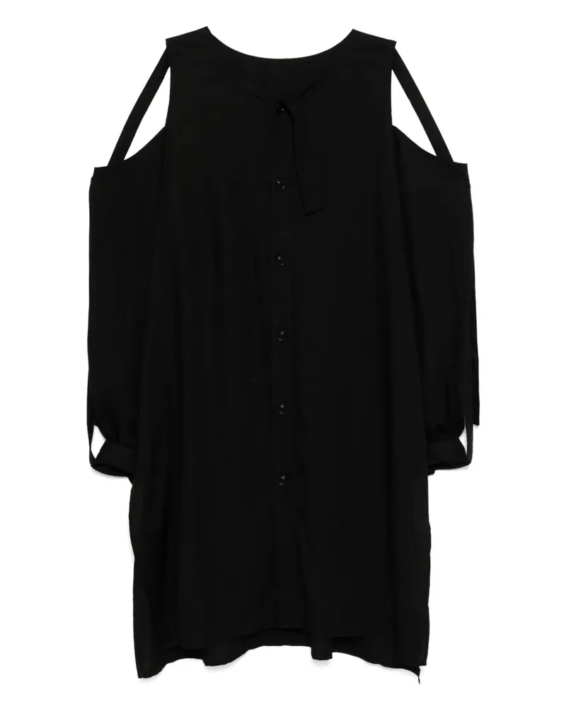 Yohji Yamamoto Langärmeliges Hemd - Schwarz Schwarz