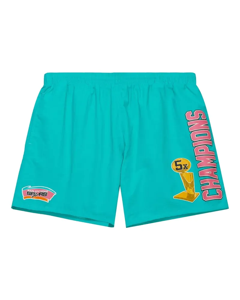 Mitchell & Ness Antonio Spurs 5x Champions Heritage Shorts - Blau Blau