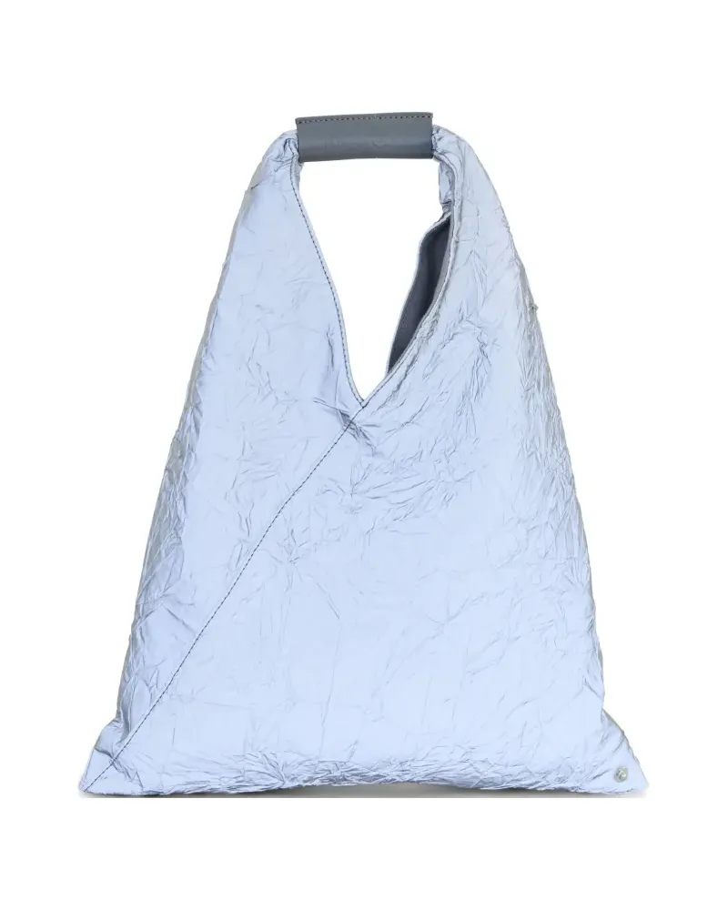 Maison Margiela Japanese Tote Bag mit Knitteroptik - Blau Blau