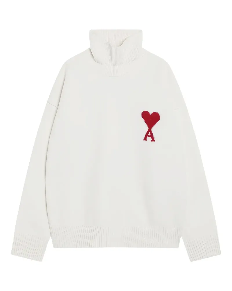 AMI Paris Ami de Coeur Rollkragenpullover - Weiß Weiß