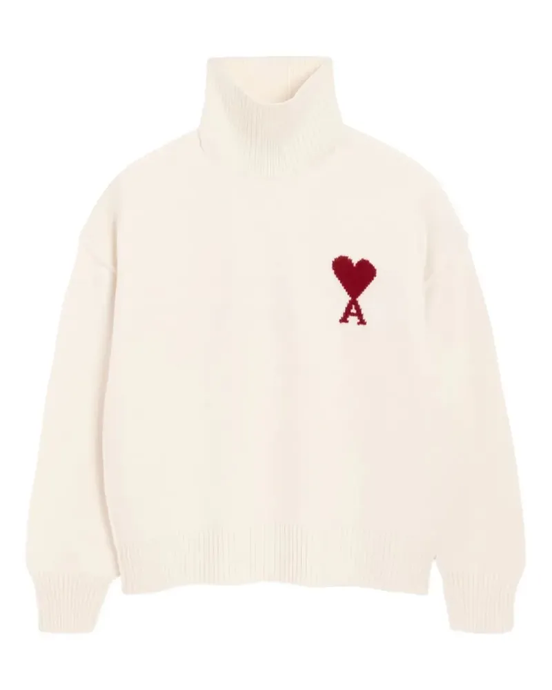 AMI Paris Ami de Coeur Rollkragenpullover - Nude Nude