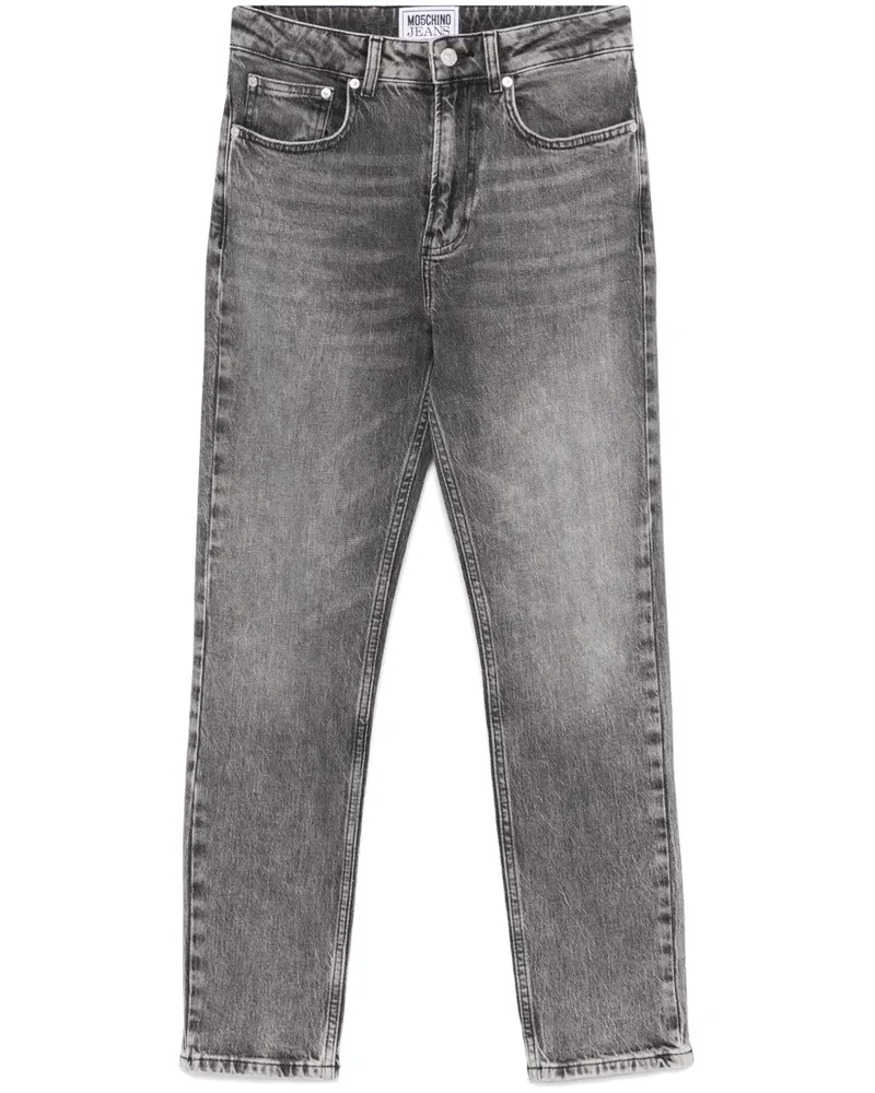 Moschino Jeans mit Logo-Patch - Grau Grau