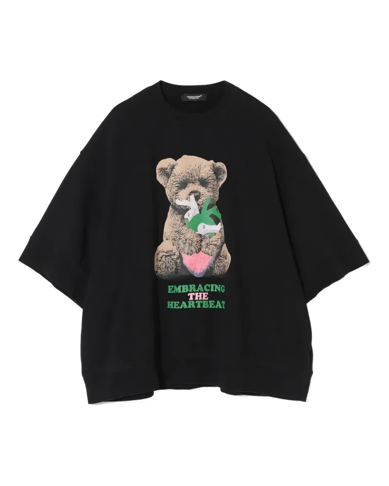 Undercover bear-print cotton sweater - Schwarz Schwarz