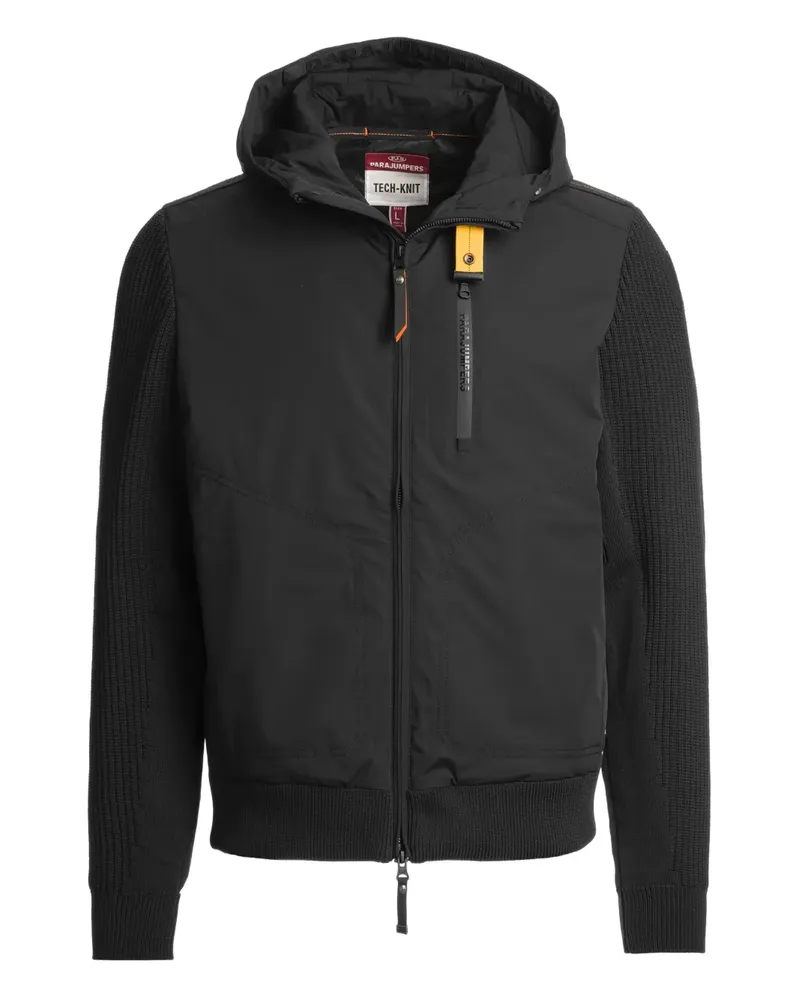 Parajumpers Gerippte Strickjacke mit Kapuze - Schwarz Schwarz