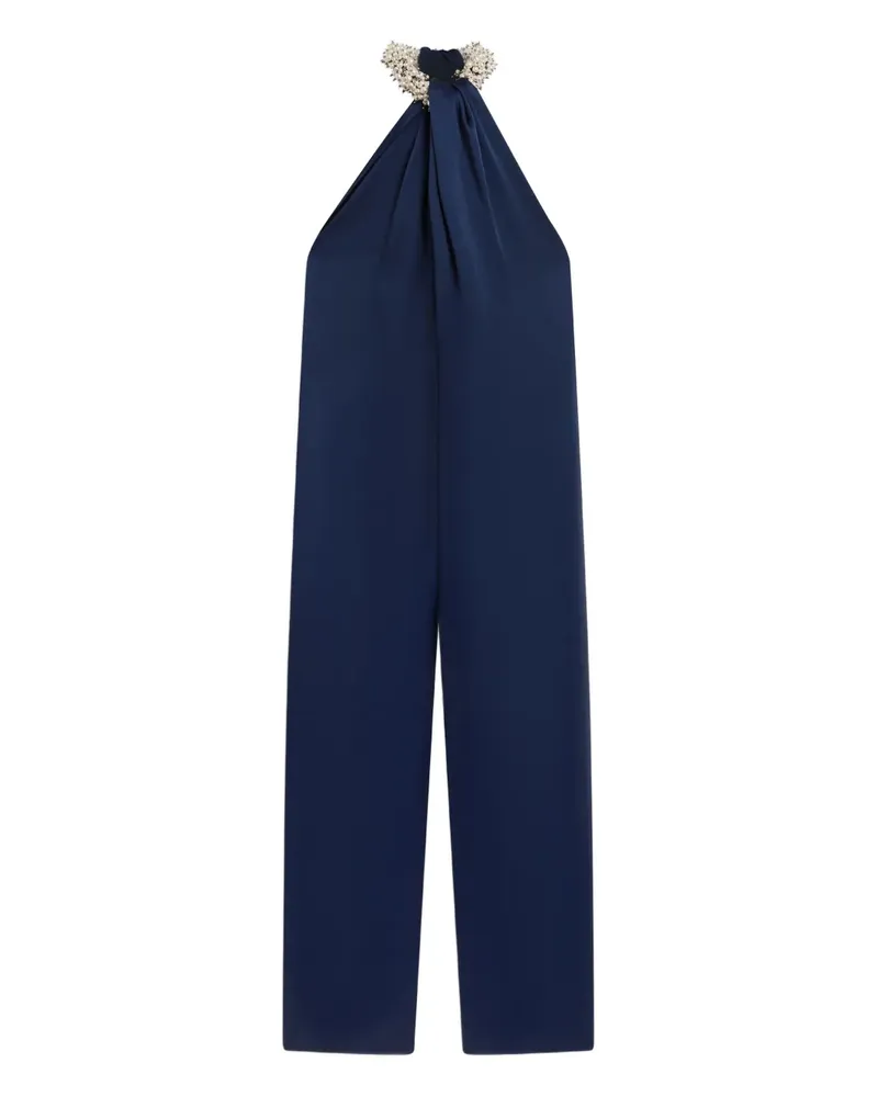Stella McCartney Verzierter Neckholder-Jumpsuit - Blau Blau