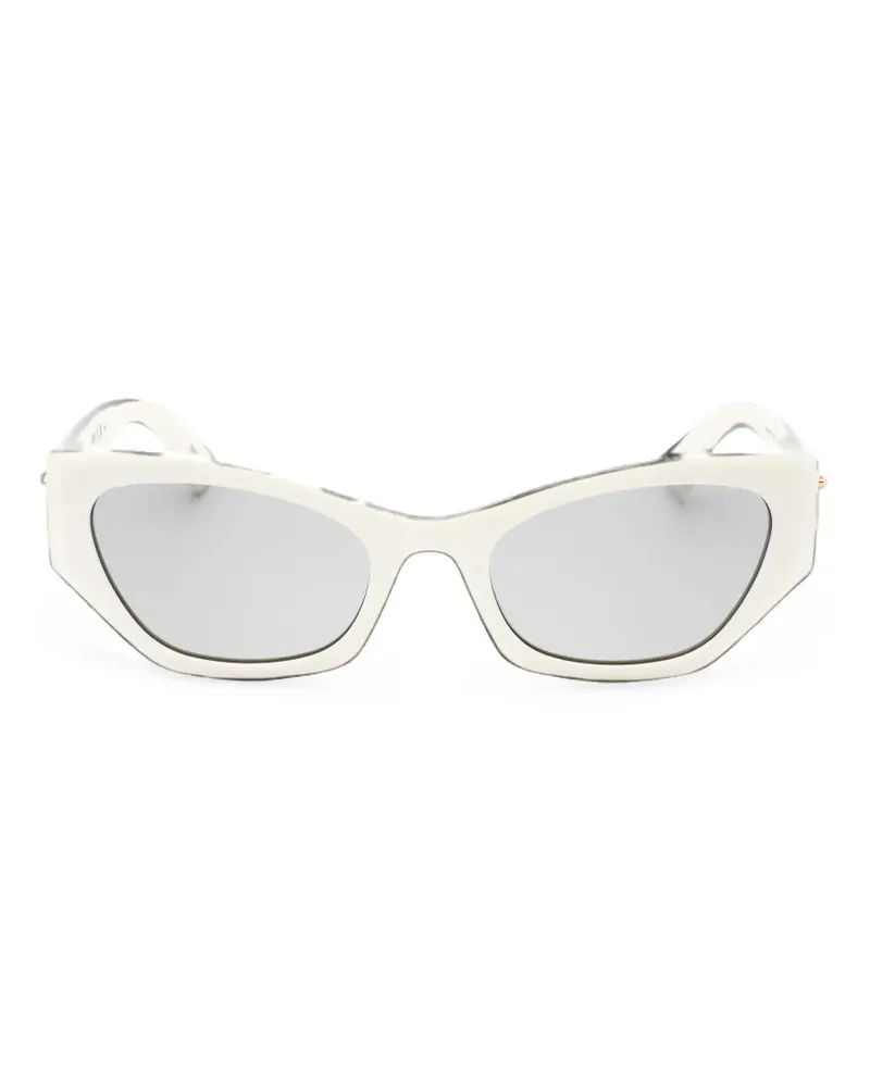 Moschino zip-detail cat-eye sunglasses - Weiß Weiß
