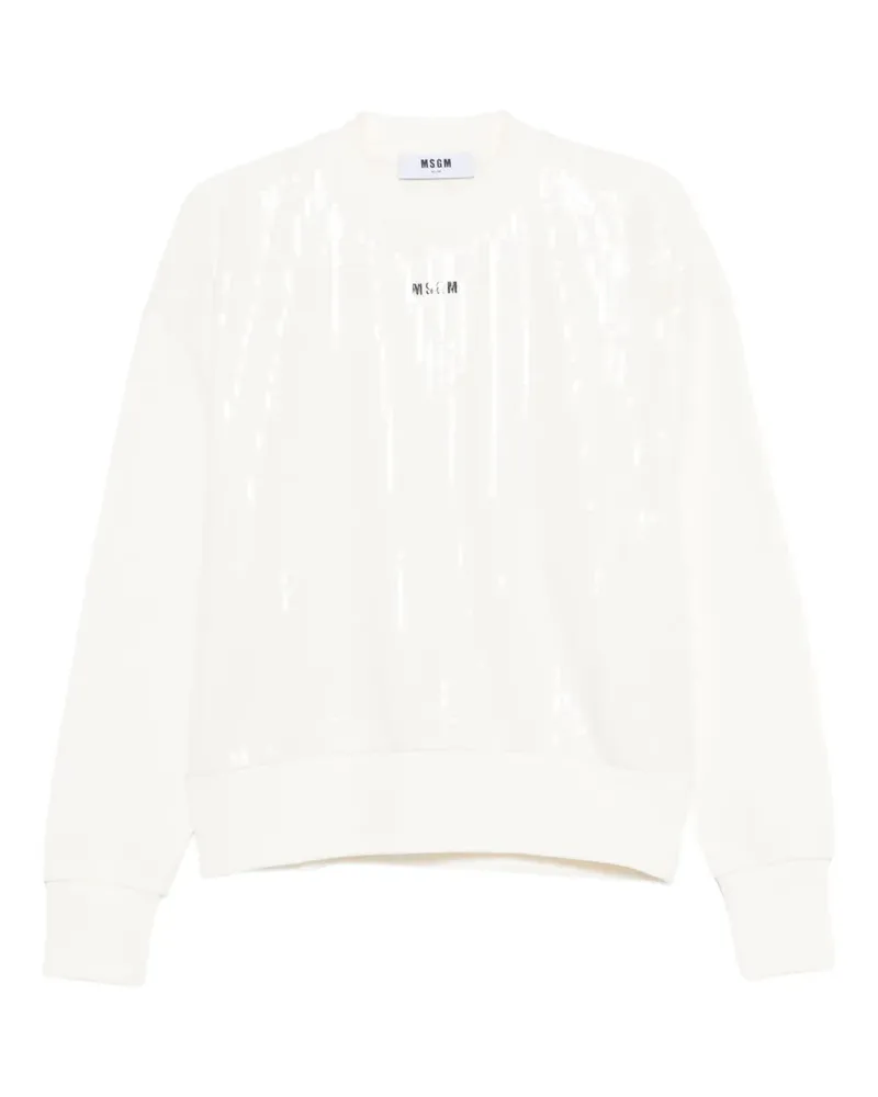 MSGM sequin-embellished sweatshirt - Weiß Weiß
