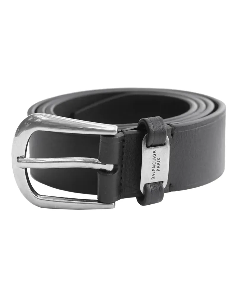 Balenciaga logo-plaque belt - Schwarz Schwarz